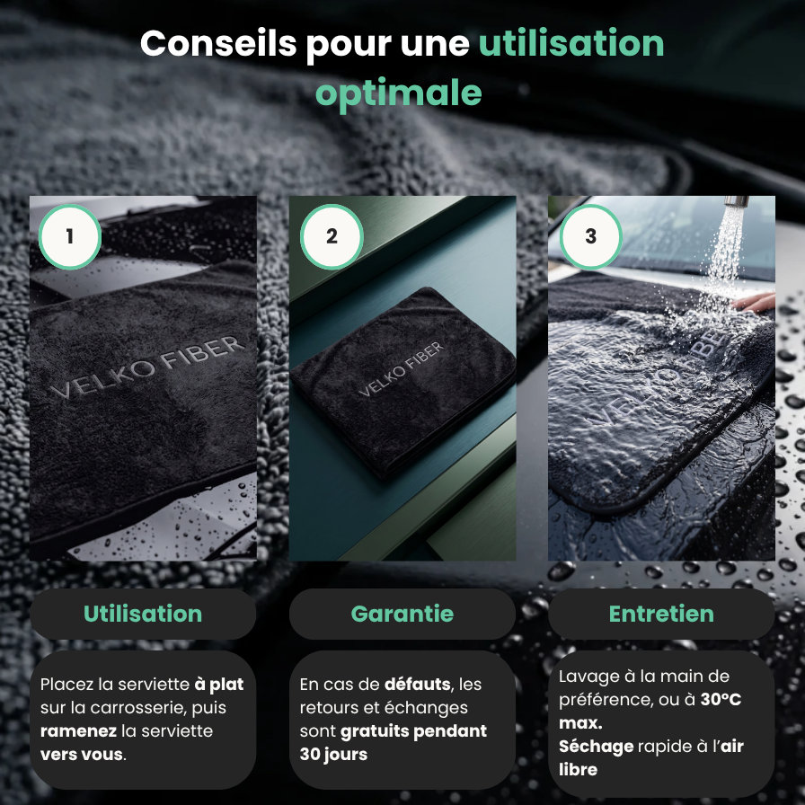 Serviette Microfibre Velko XL - FIBRA PURE™